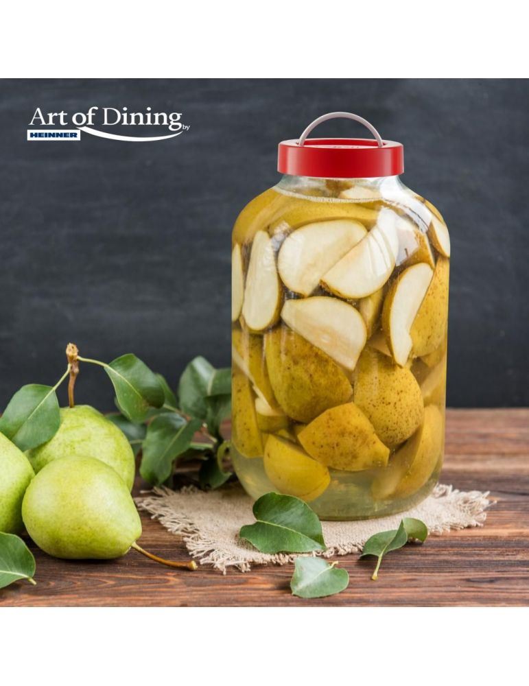 Glass storage jar with lid 8 l cover + plastic