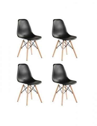 Scaun truly 82x58x57 cm negru-set 4 buc
 dimensiuni produs : Heinner - 1