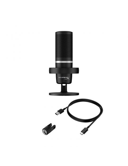 Microfon hp hyperx duocast cardioid rgb usb negru Hp - 1