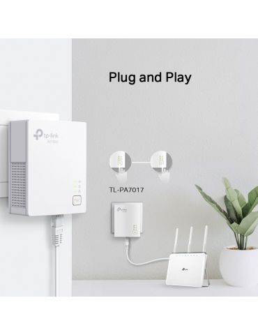TP-Link TL-PA7017 KIT adaptor rețea alimentare 1000 Mbit/s Ethernet LAN Alb 2 buc. Tp-link - 6
