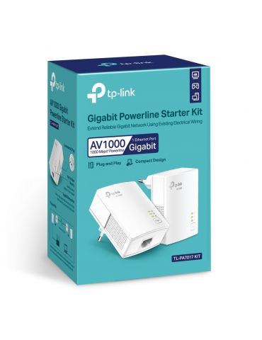 TP-Link TL-PA7017 KIT adaptor rețea alimentare 1000 Mbit/s Ethernet LAN Alb 2 buc. Tp-link - 9
