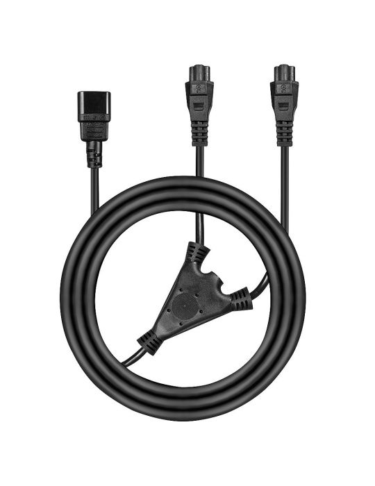 Lindy 30370 cabluri de alimentare Negru 2,5 m Conector C14 Mufă conectoare 2 x C5 Lindy - 2