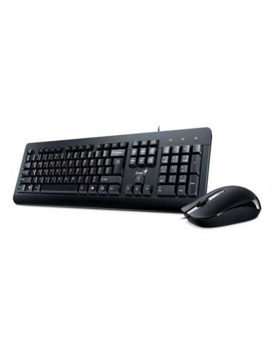 Kit tastatura + mouse genius km-160 cu fir negru usb Genius - 1