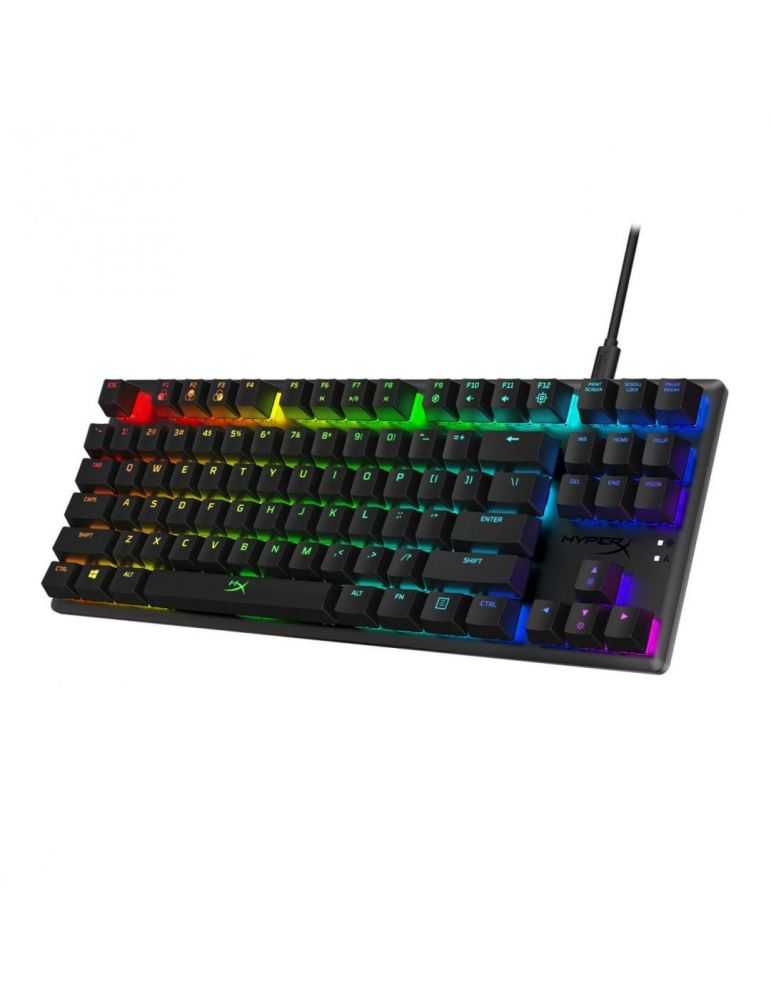 Tastatura kingston hyperx origins core fir detasabil usb-c neagra iluminata
