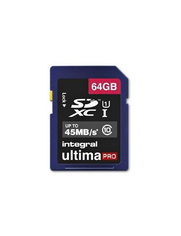 Integral UltimaPro SDXC UHS-I 64GB 64 Giga Bites Clasa 10 Integral - 1