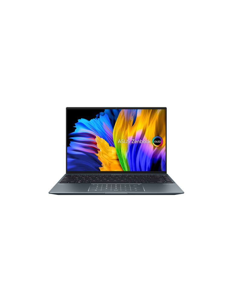 Laptop ASUS Zenbook 14X OLED,Intel Core i7-12700H,14",RAM 16GB,SSD 512GB,Intel Iris Xe Graphics,Windows 11 Home,Pine Grey