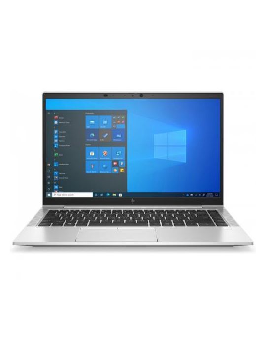Laptop HP EliteBook 845 G8, AMD Ryzen 5 PRO 5650U, 14inch, RAM 8GB, SSD 256GB, AMD Radeon Graphics, Windows 10 Pro, Silver Hp in