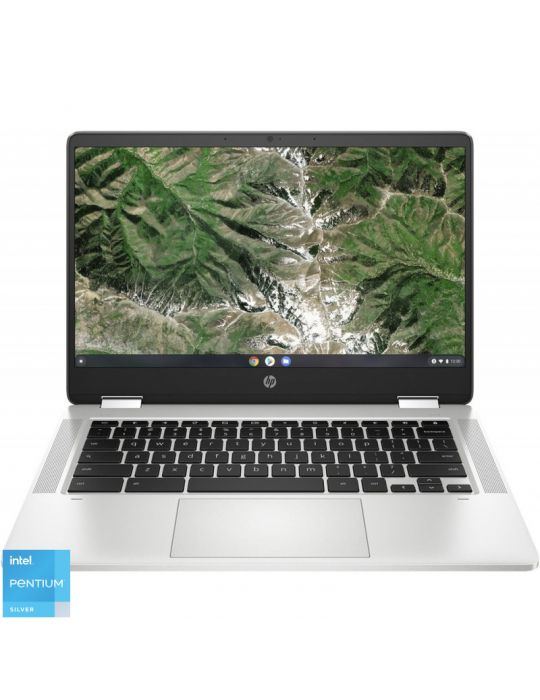 Laptop HP 14'' Chromebook X360 14A-CA0002NN,Intel® Pentium® Silver N5030,4GB DDR4,128GB eMMC,GMA UHD 605,Chrome OS, Silver Hp - 