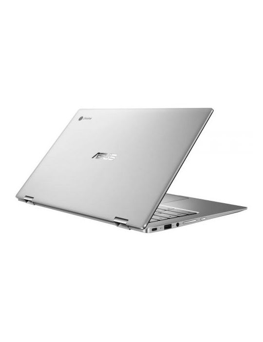 Laptop 2-in-1 Asus ChromeBook Flip C434TA-AI0510, M3-8100Y,14",RAM 4GB,eMMC 64GB,Intel HD Graphics 615,Chrome OS,Spangle Silver 