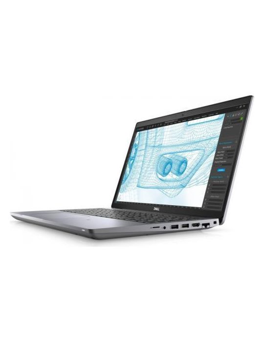 Laptop Dell Precision 3561, Intel Core i7-11850H, 15.6inch, RAM 16GB, SSD 512GB, nVidia T600 4GB, Linux, Grey Dell - 3