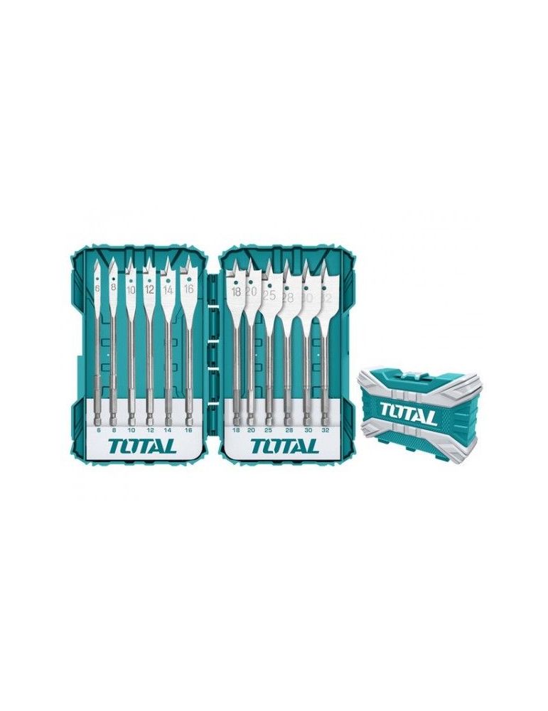 Total - set 12 buc burghie plate pentru lemn