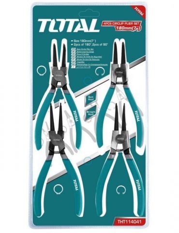 Total - set 4buc - clesti seger (2 buc de 180 ° 2pcs de 90 ° 7/180mm) Total - 1