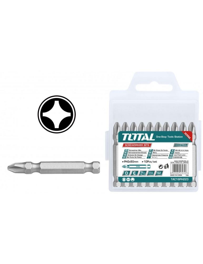 Total - bit - ph2/ 50mm/ 10 buc/set (industrial)