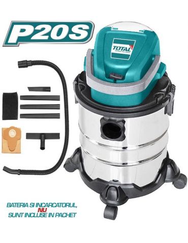 Total - aspirator 20l- 8.0kpa - li-ion - 20v new Total - 1 - Tik.ro