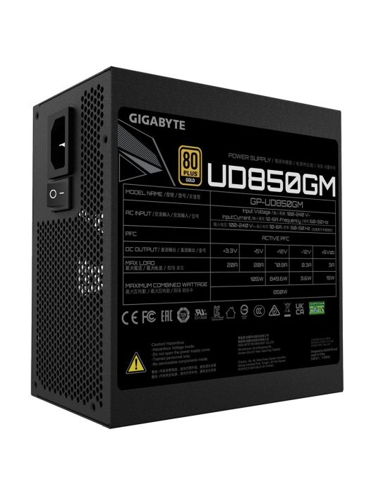 Gigabyte UD850GM unități de alimentare cu curent 850 W 20+4 pin ATX ATX Negru Gigabyte - 5