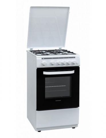 Aragaz gaz heinner hfsc-v60litwh 50x60cm 4 arzatoare suport email capac Heinner - 1