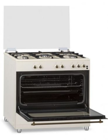 Aragaz gaz fram ffsc-s90glitgcf-rbg 90x60cm 5 arzatoare wok suport fonta Fram - 1