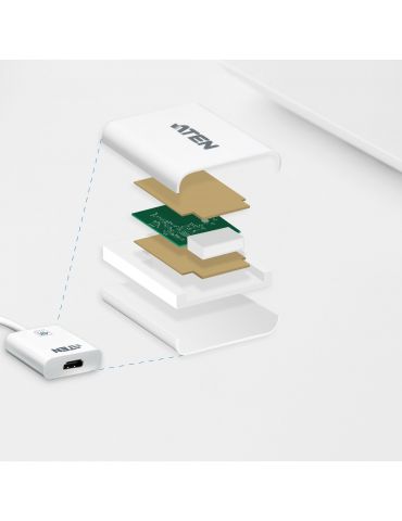 ATEN VC986-AT adaptor pentru cabluri video DisplayPort HDMI Alb Aten - 4