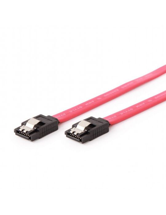 Cablu date gembird s-ata 3 (t) la s-ata 3 (t) metal clips 10cm cc-satam-data-0.1m (include tv 0.06 lei) Gembird - 1