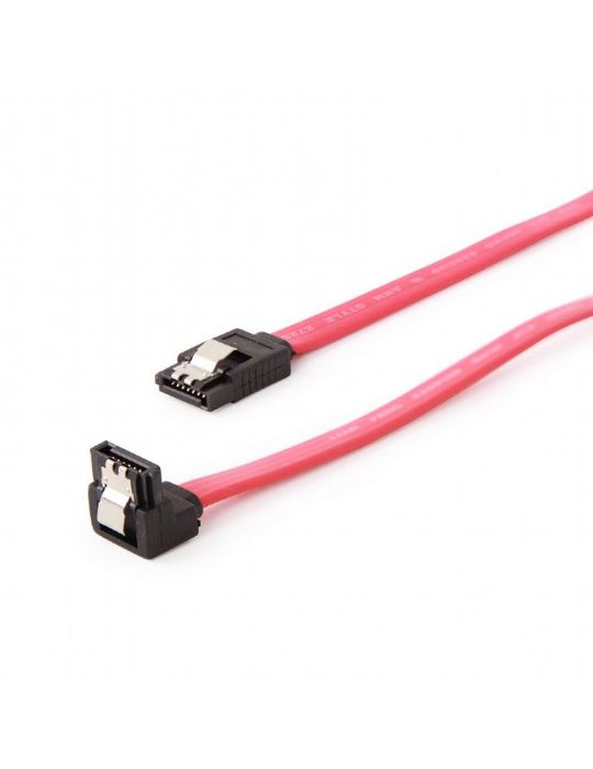 Cablu date gembird s-ata 3 (t) la s-ata 3 (t) in unghi drept metal clips 30cm cc-satam-data90-0.3m (include tv 0.06 lei) Gembird