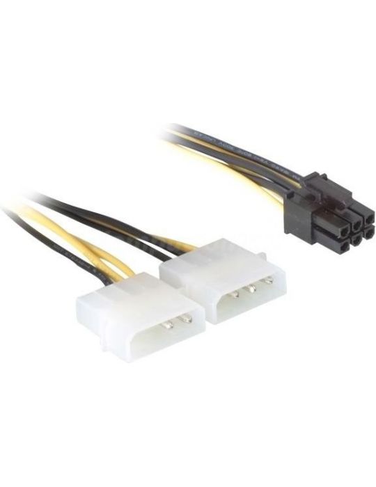Cablu alimentare gembird adaptor molex la pci-e 2 x molex la 1 x 6 pin pci-e cc-psu-6 (include tv 0.06 lei) Gembird - 1