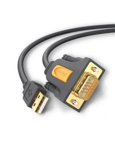 Cablu usb ugreen adaptor cr104 usb 2.0 (t) la serial db9m (9-pin)(rs232)(t) 1m negru 20210 (include tv 0.18lei) - 69573038018 Ug - Tik.ro