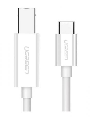 Cablu usb ugreen pt. imprimanta us241 usb type-c (t) la usb 2.0 type-b (t) 1.5m alb 40417 (include tv 0.06 lei) - 69573038441 Ug
