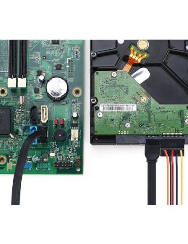 Cablu de date ugreen us217 sata 3(t) la sata 3(t) 0.5m negru 30796 (include tv 0.06 lei) - 6957303837960 Ugreen - 1