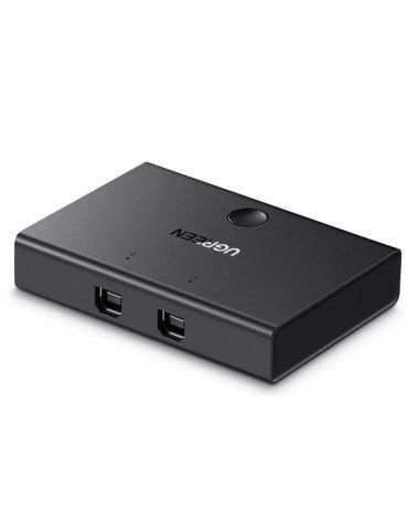 Switch usb sharing ugreen 30345 porturi usb: usb-b x 2 conectare prin usb 2.0 cablu 1.5m inclus buton comutare pc led plastic Ug - Tik.ro