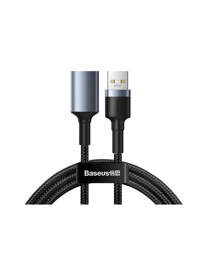 Cablu usb baseus prelungitor usb3.0(t) la usb3.0(m) 2a brodat 1m gri cadklf-b0g (include timbru verde 0.25 lei) - 69531562144