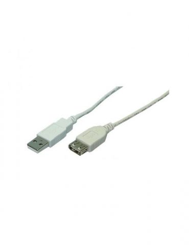 Cablu usb logilink prelungitor usb 2.0 (t) la usb 2.0 (m) 5m gri cu0012 (include tv 0.18lei) Logilink - 1 - Tik.ro