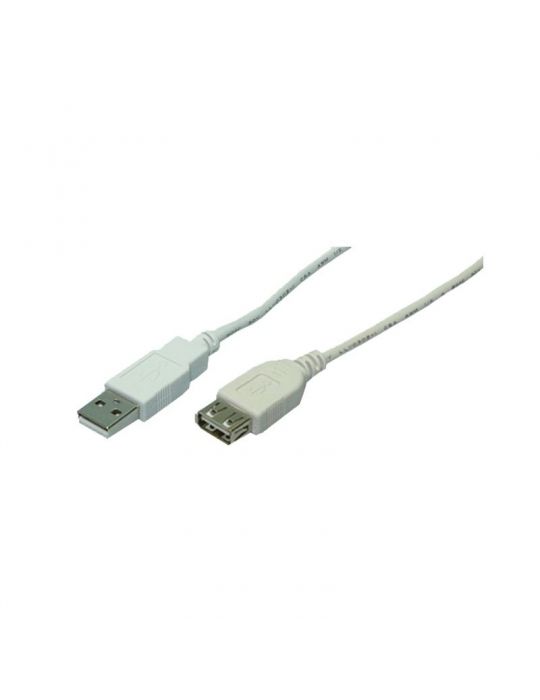 Cablu usb logilink prelungitor usb 2.0 (t) la usb 2.0 (m) 5m gri cu0012 (include tv 0.18lei) Logilink - 1