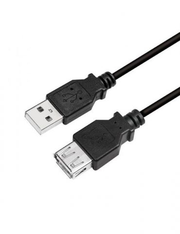 Cablu usb logilink prelungitor usb 2.0 (t) la usb 2.0 (m) 3m negru cu0011b (include tv 0.06 lei) Logilink - 1 - Tik.ro
