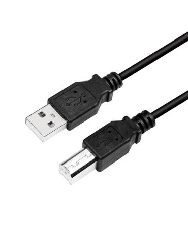 Cablu usb logilink pt. imprimanta usb 2.0 (t) la usb 2.0 type-b (t) 3m black cu0008b (include tv 0.8lei) Logilink - 1 - Tik.ro