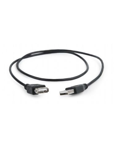 Cablu usb gembird prelungitor usb 2.0 (t) la usb 2.0 (m) 0.75m negru cc-usb2-amaf-75cm/300-bk (include tv 0.06 lei) Gembird - 1 - Tik.ro
