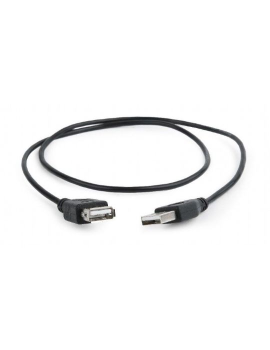 Cablu usb gembird prelungitor usb 2.0 (t) la usb 2.0 (m) 0.75m negru cc-usb2-amaf-75cm/300-bk (include tv 0.06 lei) Gembird - 1