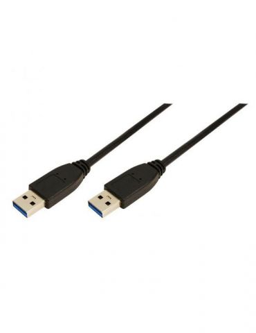 Cablu usb logilink usb 3.0 (t) la usb 3.0 (t) 1m black cu0038 (include tv 0.06 lei) Logilink - 1 - Tik.ro