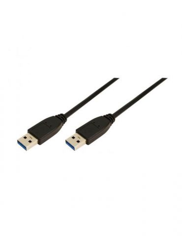 Cablu usb logilink usb 3.0 (t) la usb 3.0 (t) 3m black cu0040 (include tv 0.18lei) Logilink - 1 - Tik.ro