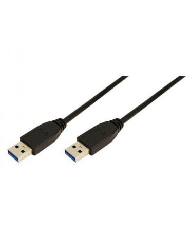 Cablu usb logilink usb 3.0 (t) la usb 3.0 (t) 2m black cu0039 (include tv 0.06 lei) Logilink - 1 - Tik.ro