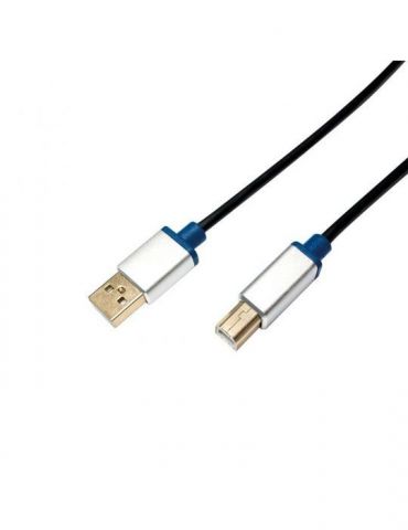 Cablu usb logilink pt. imprimanta usb 2.0 (t) la usb 2.0 type-b (t) 2m premium conectori auriti black buab220 (include tv 0.1 Lo - Tik.ro