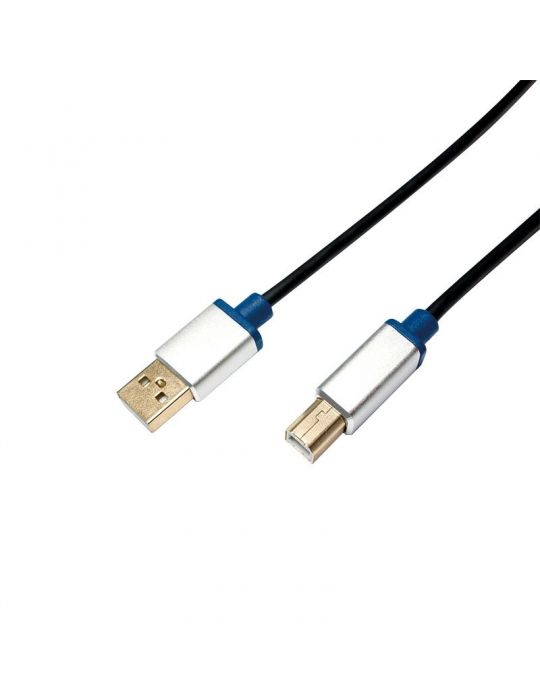 Cablu usb logilink pt. imprimanta usb 2.0 (t) la usb 2.0 type-b (t) 2m premium conectori auriti black buab220 (include tv 0.1 Lo