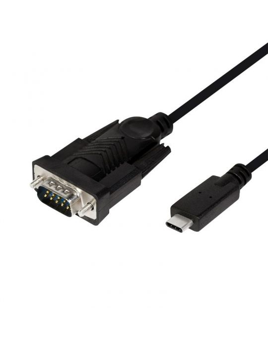 Cablu usb logilink adaptor usb 2.0 type-c (t) la serial db9m (9-pin)(rs232)(t) 1.2m negru au0051 (include tv 0.06 lei) Logilink 