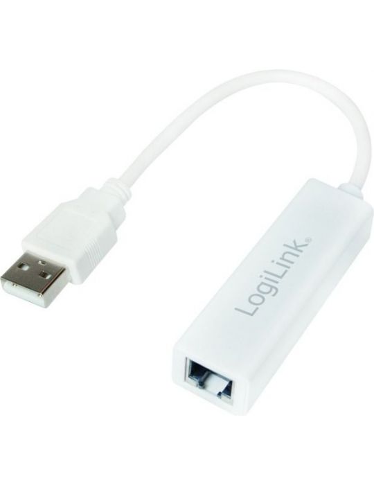 Cablu usb logilink adaptor usb 2.0 (t) la rj45 (m) 10cm 10/100 mbit/s alb ua0144b (include tv 0.06 lei) Logilink - 1