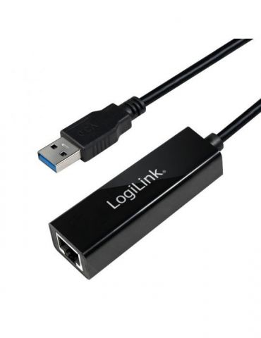 Cablu usb logilink adaptor usb 3.0 (t) la rj45 (m) 25cm 10/100/1000 mbit/s negru ua0184a (include tv 0.06 lei) Logilink - 1 - Tik.ro