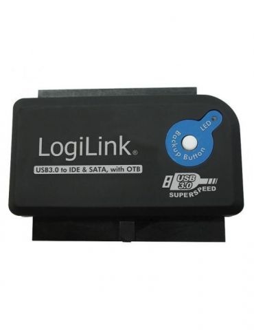 Adaptor usb logilink usb 3.0 (t) la ide (m) ori s-ata (m) adaptor usb la unitati 2.5/3.5 functie otb negru au0028a (include t Lo - Tik.ro