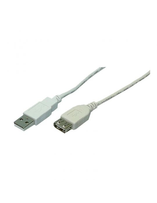 Cablu usb logilink prelungitor usb 2.0 (t) la usb 2.0 (m) 3m gri cu0011 (include tv 0.06 lei) Logilink - 1