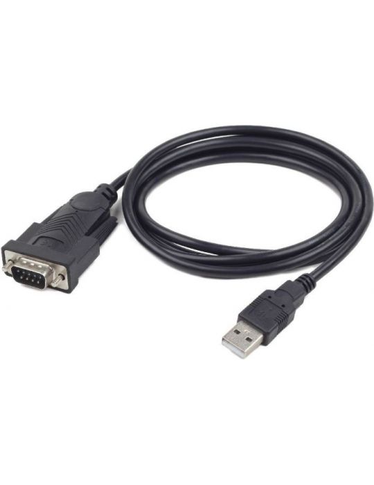 Cablu usb gembird adaptor usb 2.0 (t) la serial db9m (9-pin)(rs232)(t) 1.5m negru uas-db9m-02 (include tv 0.18lei) Gembird - 1