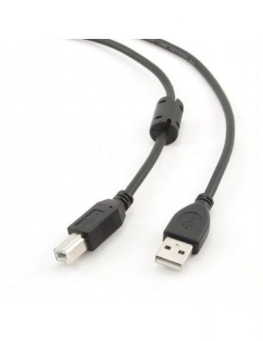 Cablu usb gembird pt. imprimanta usb 2.0 (t) la usb 2.0 type-b (t) 4.5m premium conectori auriti black ccf-usb2-ambm-15 (incl Ge - Tik.ro