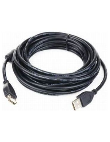 Cablu usb gembird prelungitor usb 2.0 (t) la usb 2.0 (m) 1.8m premium conectori auriti negru ccf-usb2-amaf-6 (include tv 0.06 Ge - Tik.ro