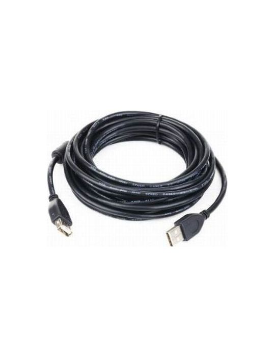 Cablu usb gembird prelungitor usb 2.0 (t) la usb 2.0 (m) 1.8m premium conectori auriti negru ccf-usb2-amaf-6 (include tv 0.06 Ge